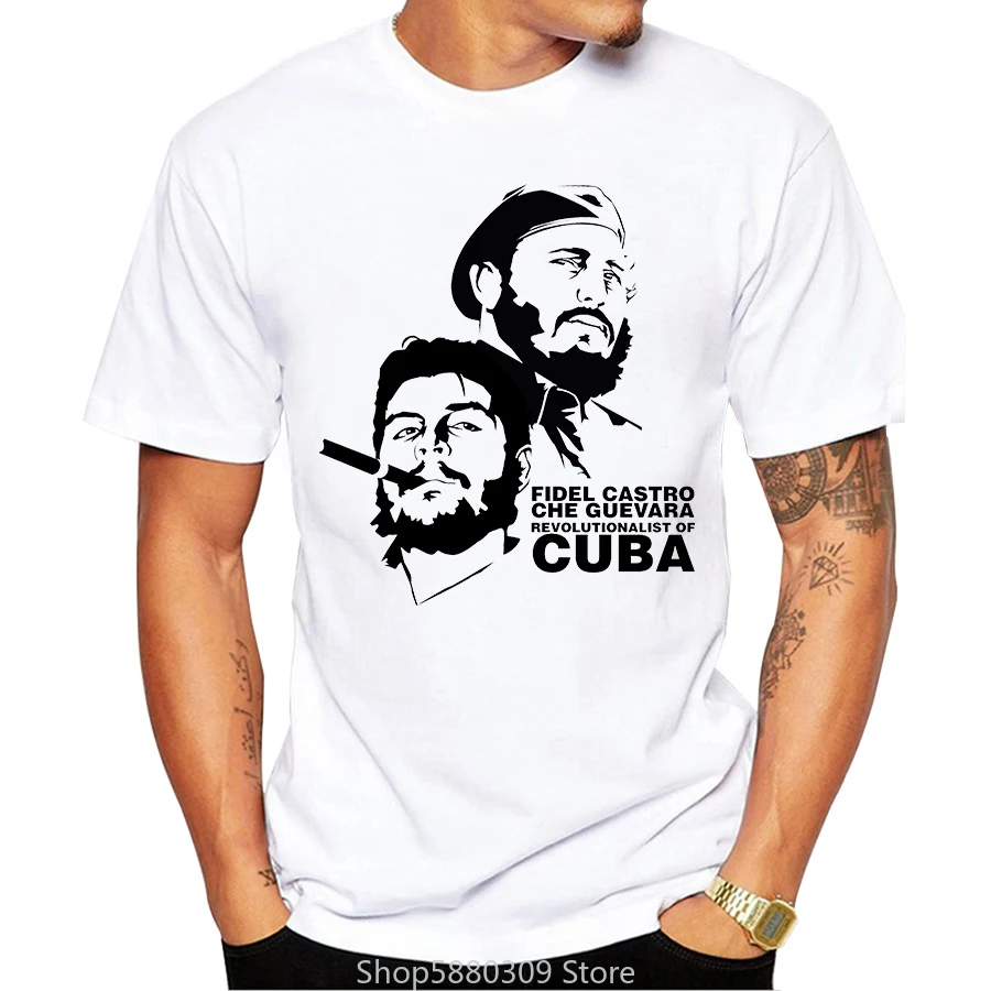 Новинка 2020 модная мужская футболка с принтом Че Гевара и Фидель Кастро