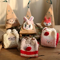 christmas gift santa claus lolita winter cute thermosocks socks womens kawaii new year funny hosiery underwear