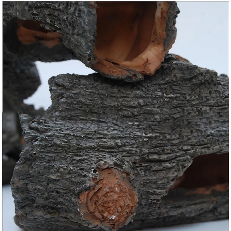 Смола Имитация дерева аквариумный Декор рыбы игровой дом для украшение