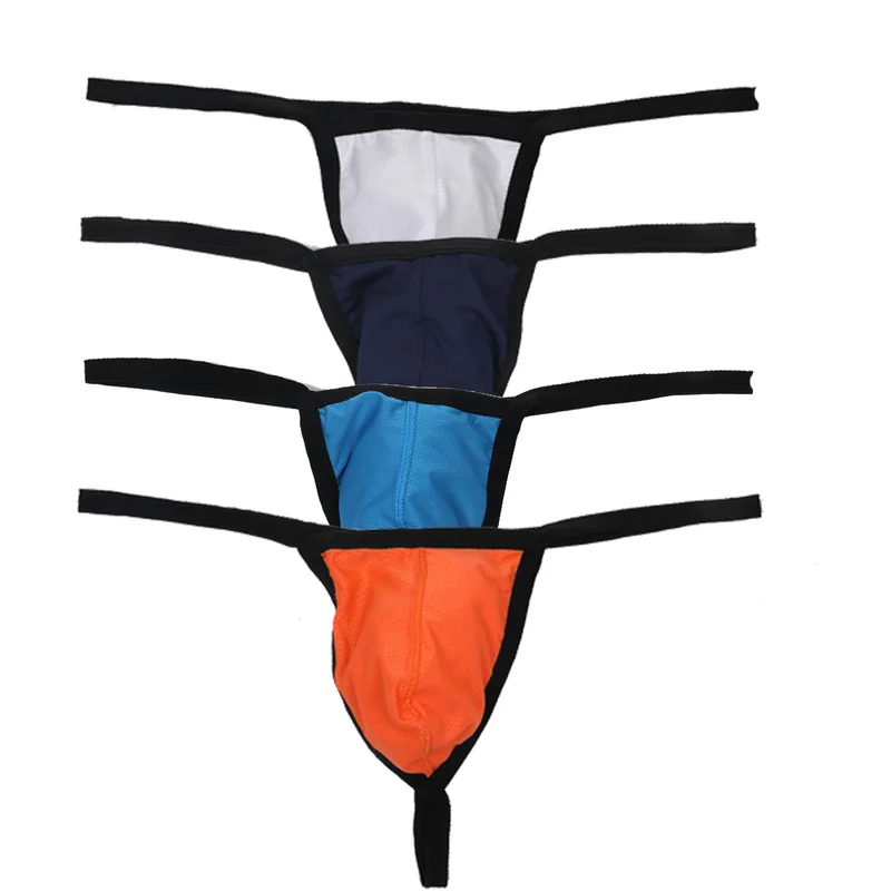 

4PCS/Set Sexy Mens Underwear Gay G-strings T-back Thongs Jockstrap Penis Pouch Homme Panties Hombre Tangas Underpants Mens Thong