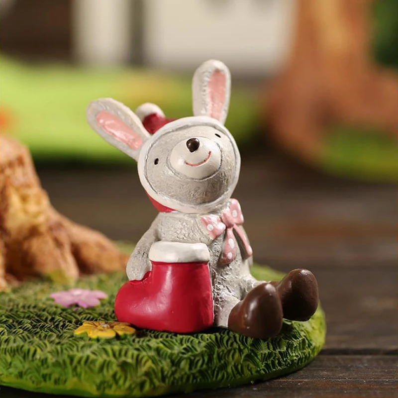 Винтажный домашний декор миниатюрные рождественские животные из смолы