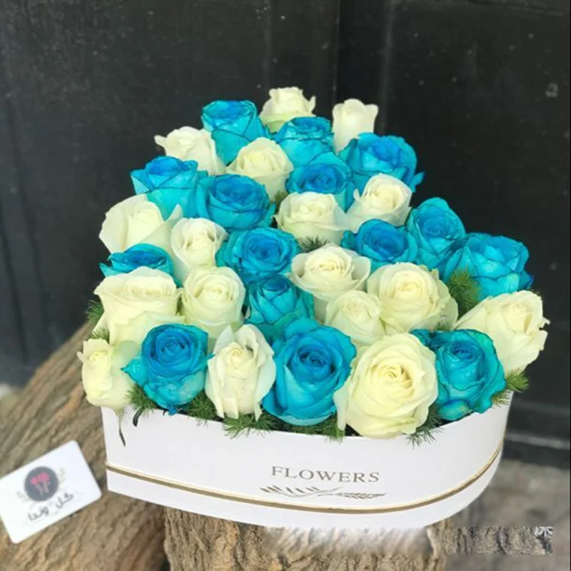 2020 Горячая в форме сердца подарочная коробка цветочная упаковка фольга Золотая