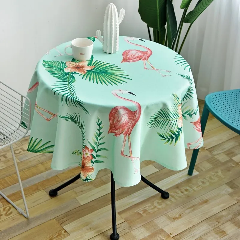 Nordic Style Round Tablecloth Simple Waterproof Restaurant Hotel Household Table Cloth Printing Plaid | Дом и сад