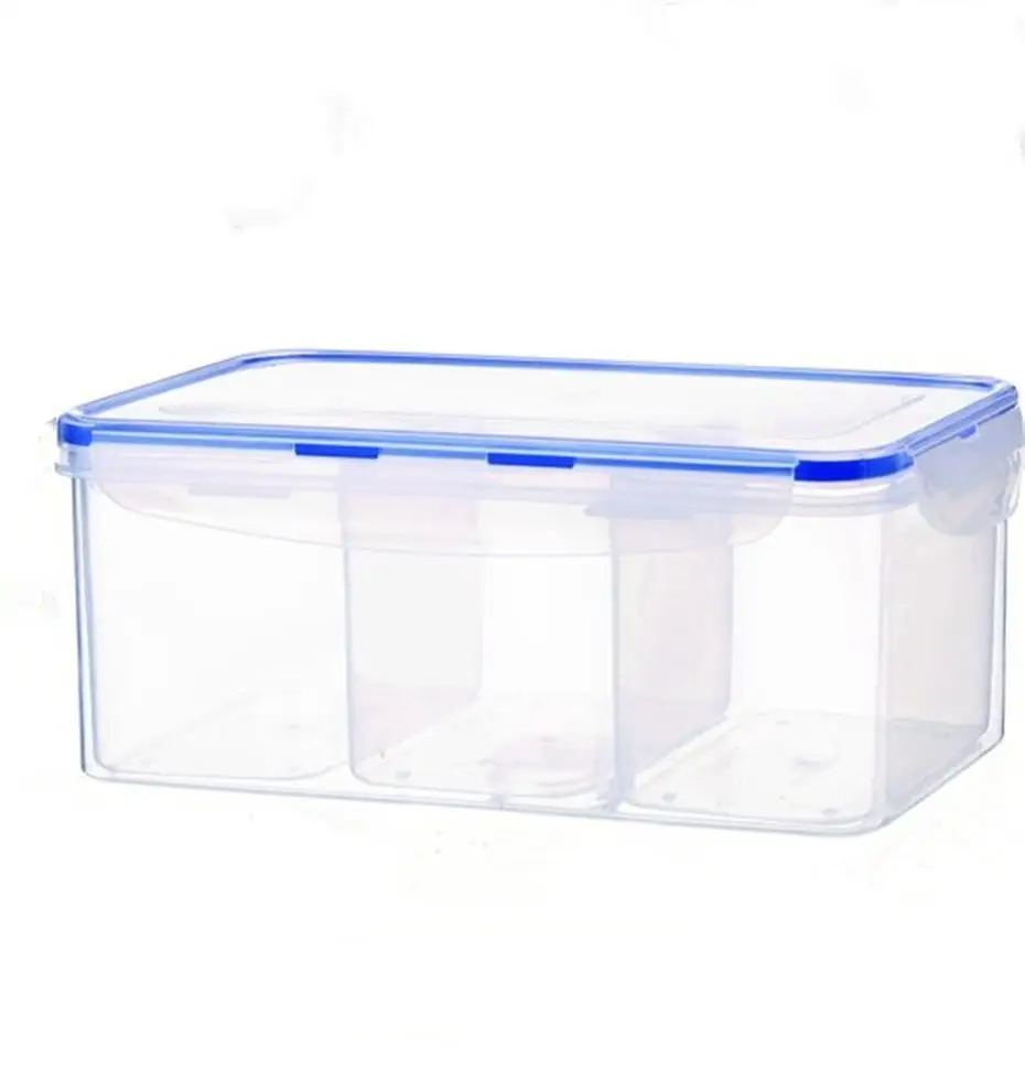 Airtight Plastic Lunch Box Food Container Fresh Keeping Sealed Microwavable Square Crisper