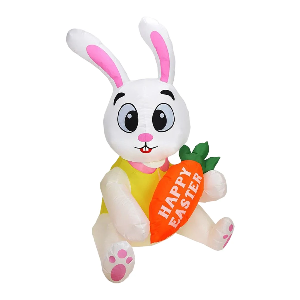 

Inflatable Easter Bunny Doll Cartoon Rabbit Model Build-in LEDs Yard Party