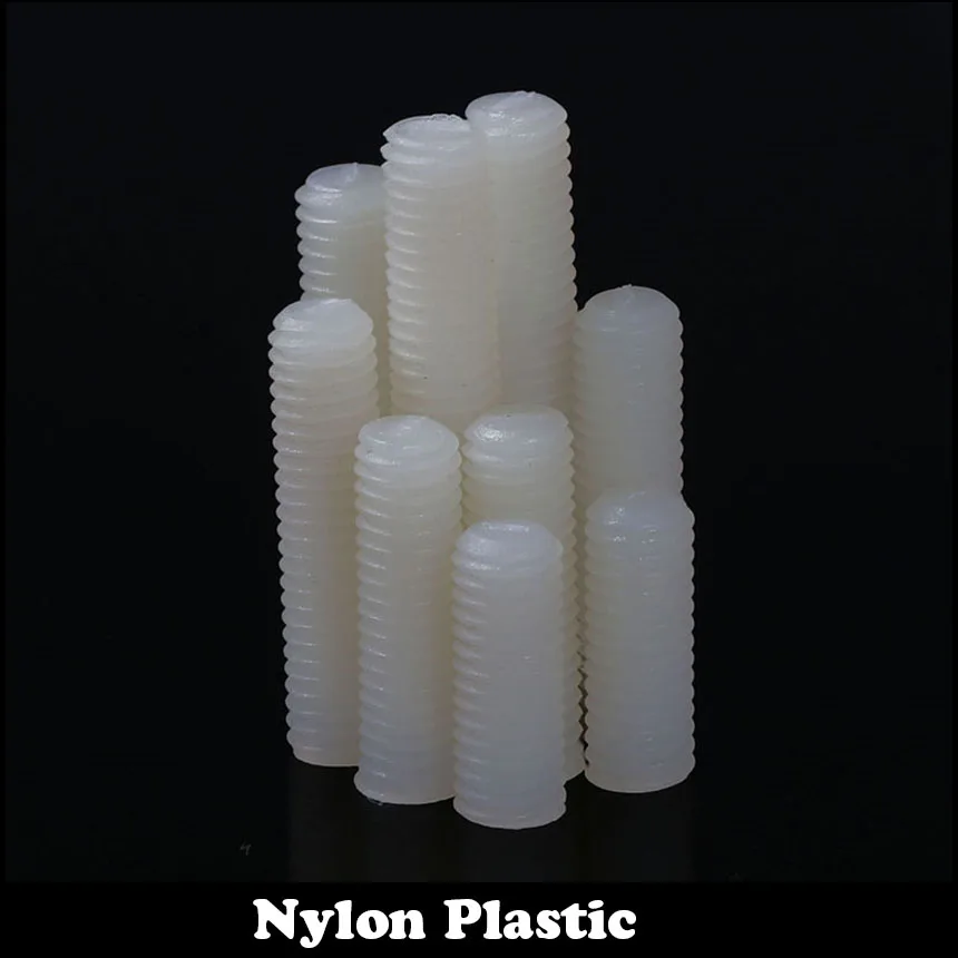 M4/M5/M8 * 10/15/20/25/30/35/40 мм Nylon66 Болт пластиковый белый изоляционный плоский снятый