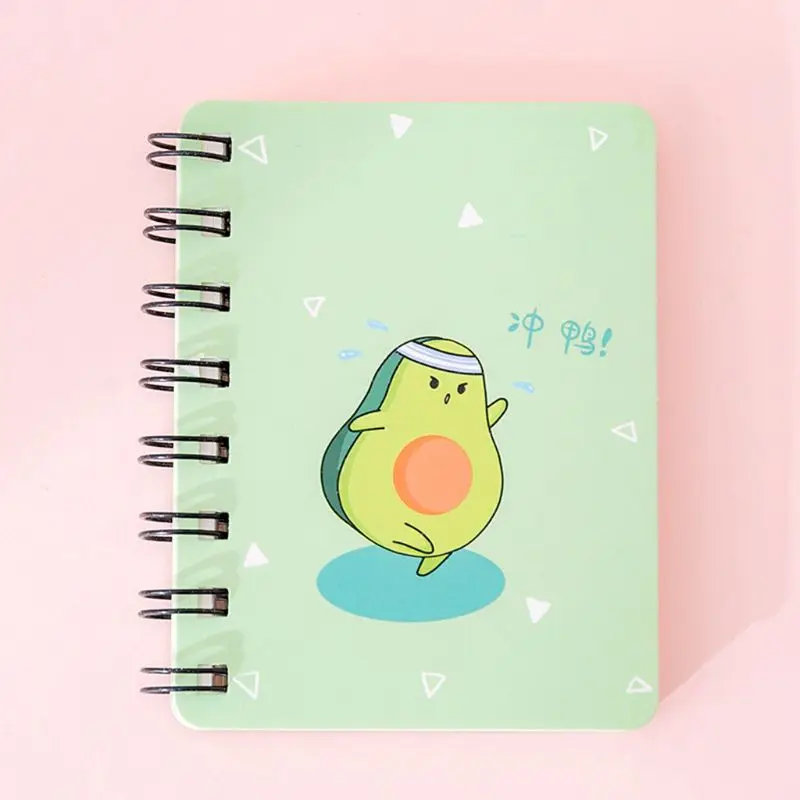 

4pcs Avocado Spiral Coil Notebook Blank Paper Journal Diary Planner Notepad Gift U4LD