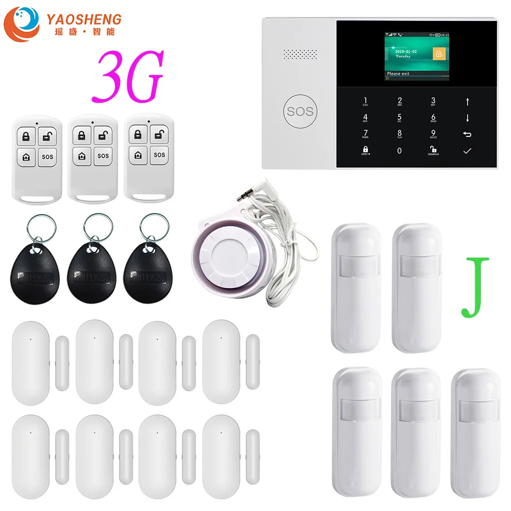 YS-023-PG-105-3G-J 3g Беспроводной Wi-Fi SIM GPRS SMS смарт-пульт дистанционного управления APP Top Home/Factory/House охранная сигнализация хост для IOS Android - Цвет: YS-023-PG-105-3G-J