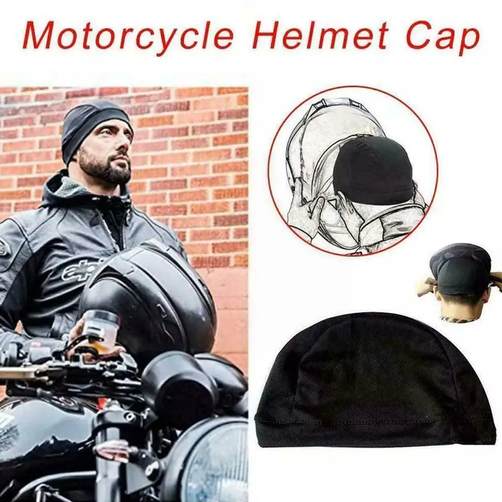 

Motorcycle Riding Helmet Lining Hat Cooling Skull Cap Cap Sweat Liner Cycling Wicking Running Beanie Band Breathable Inner Y3u3