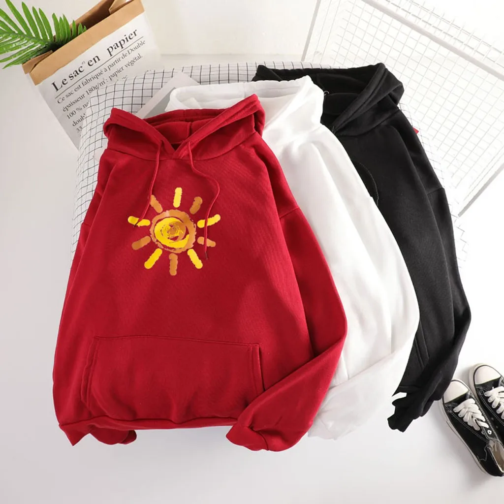 Осенне-зимние женские флисовые толстовки с капюшоном зимние модные милые