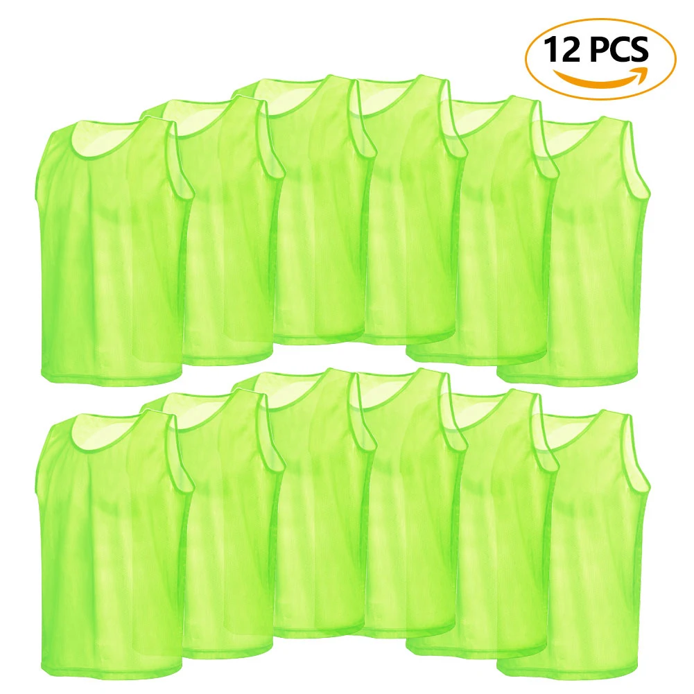 

6/12 PCS Adults Soccer Pinnies Quick Drying Football Jerseys Vest Scrimmage Practice Sports Vest Breathable Team Training Bibs