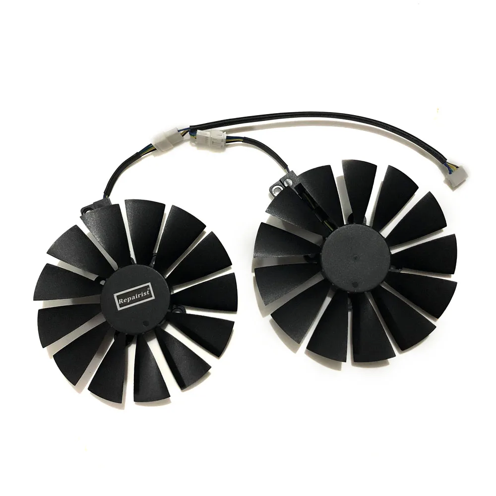 2 шт. GPU RX470 GTX1080TI VGA Охладитель вентиляторы ROG POSEIDON Вентилятор Видеокарта для ASUS STRIX