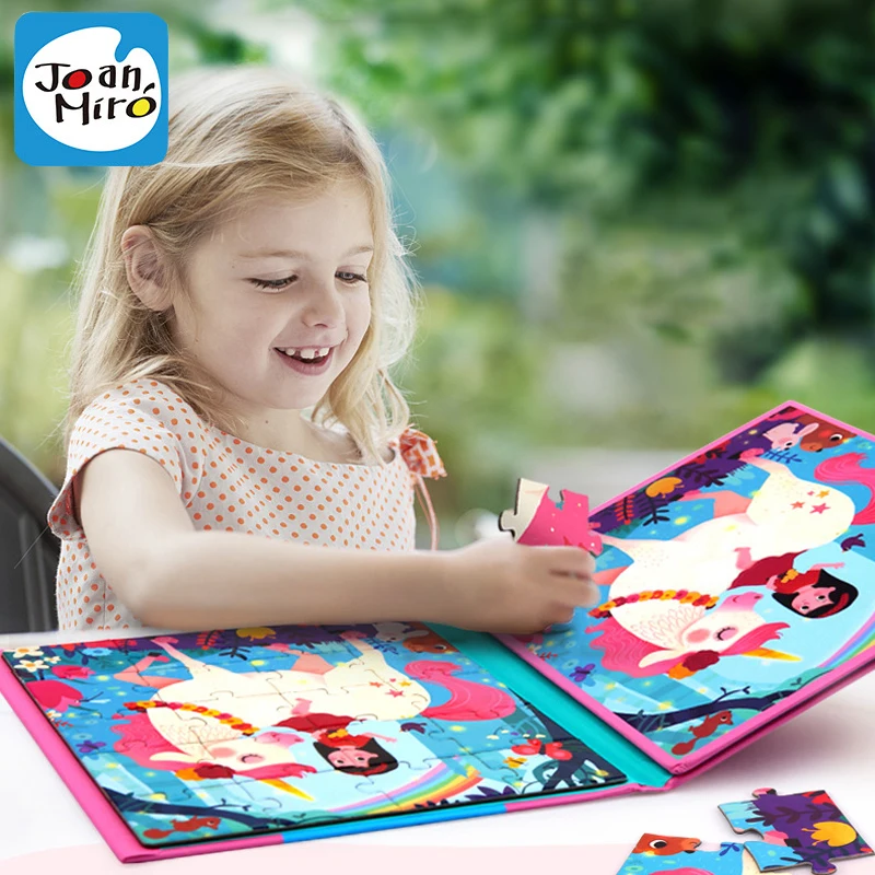 

Joanmiro Magnetic Puzzle Paper Toddler Baby Kids Over 2 Years Intelligence Enlightenment Fold Educational Travel Jigsaw Toy Gift