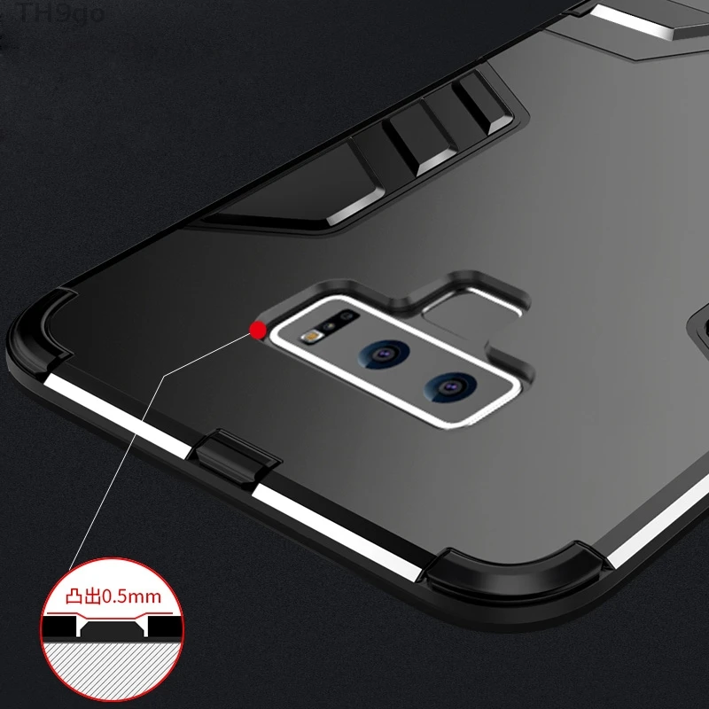Shockproof Lightweight Case For Samsung Galaxy Note 5 8 9 Hybrid Armor Kickstand Phone Cases S8 S9 Plus DYee |