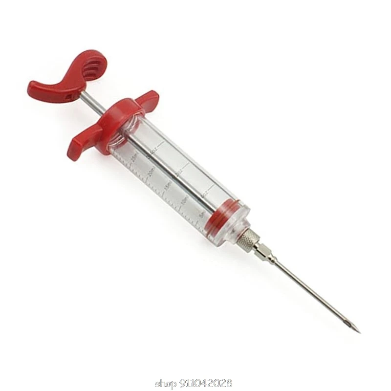 

Spice Syringe Marinade Injector Flavor Syringe Cooking Meat Poultry Turkey Chicken Kitchen BBQ Tool D08 20 Dropship