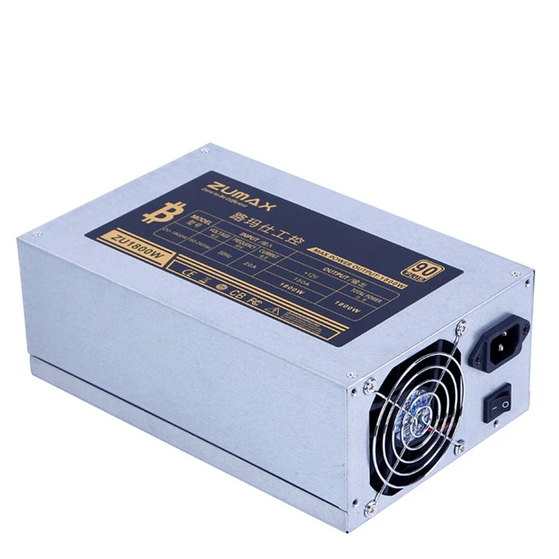 

1800W10 6Pin Miner Mining Power Supply For PC Case Ethereum Support 10 Display Cards GPU For BTC Bitcoin Miner