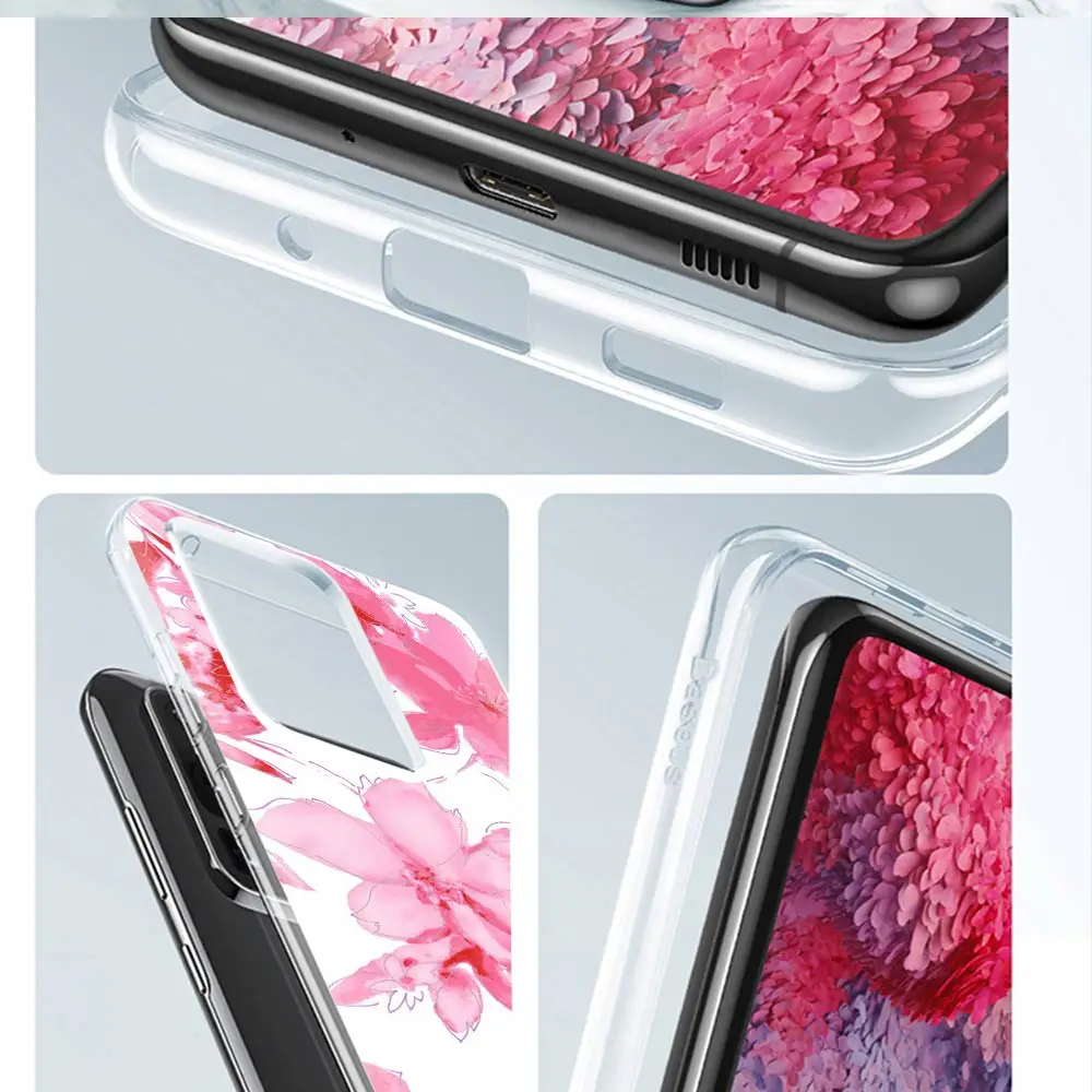 

Plant Flower Phone Case For Samsung A51 A50 A71 A70 A20 A40 A20E S20 S10 S9 S8 S7 Note 10 9 8 Edge Ultra Puls Soft Cover Funda