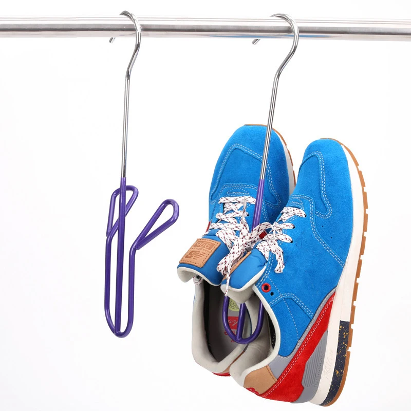 

Non-slip Shoes Drying Shoe Rack Hanger Holder Organizer Storage Heavy Duty Dip Steel Double Hook Balcony Shoe Racks Shoerack