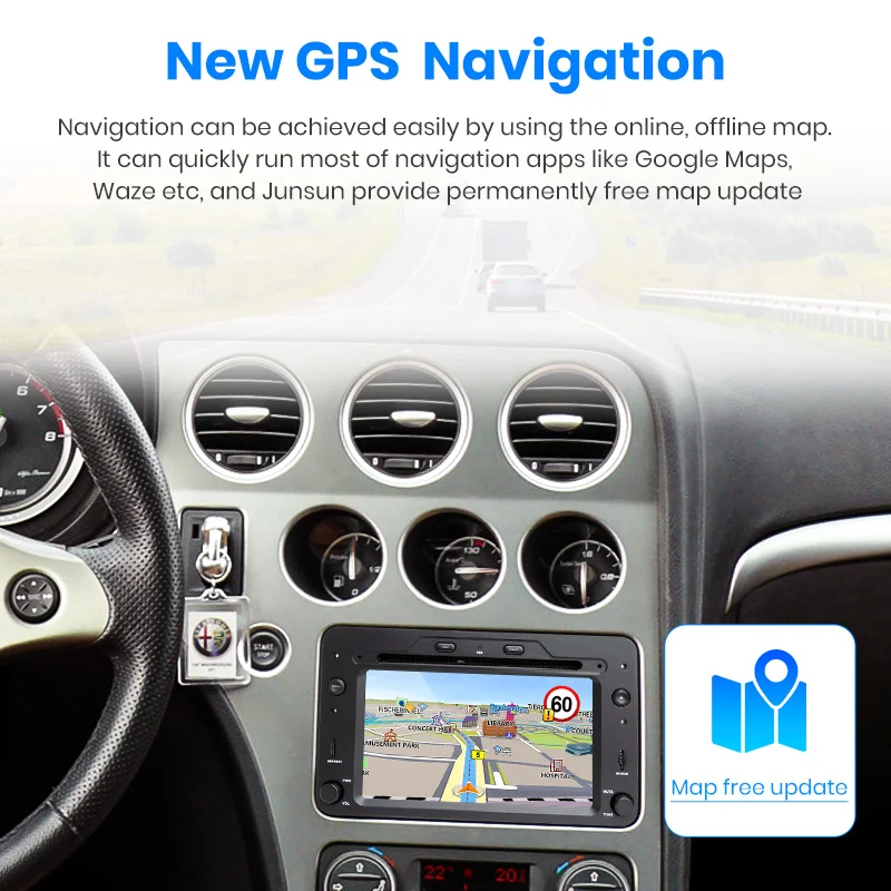 Junsun 1 + 16G 2Din Android 9 Авторадио автомобильный intelligente DVD-плеер для Alfa Romeo Spider 159 Brera Sportwagon