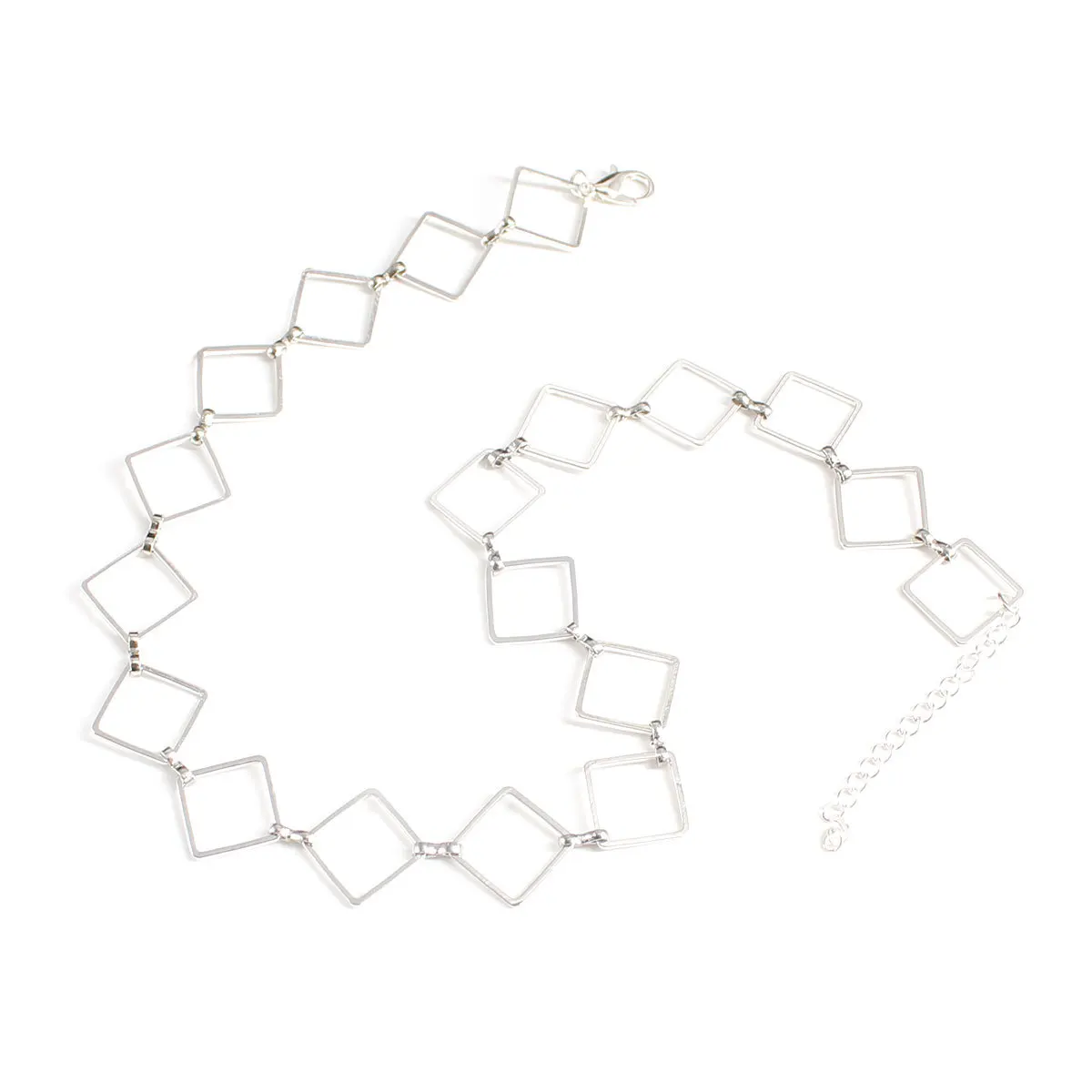 Креативное полое квадратное ожерелье цепочка для воротника простое