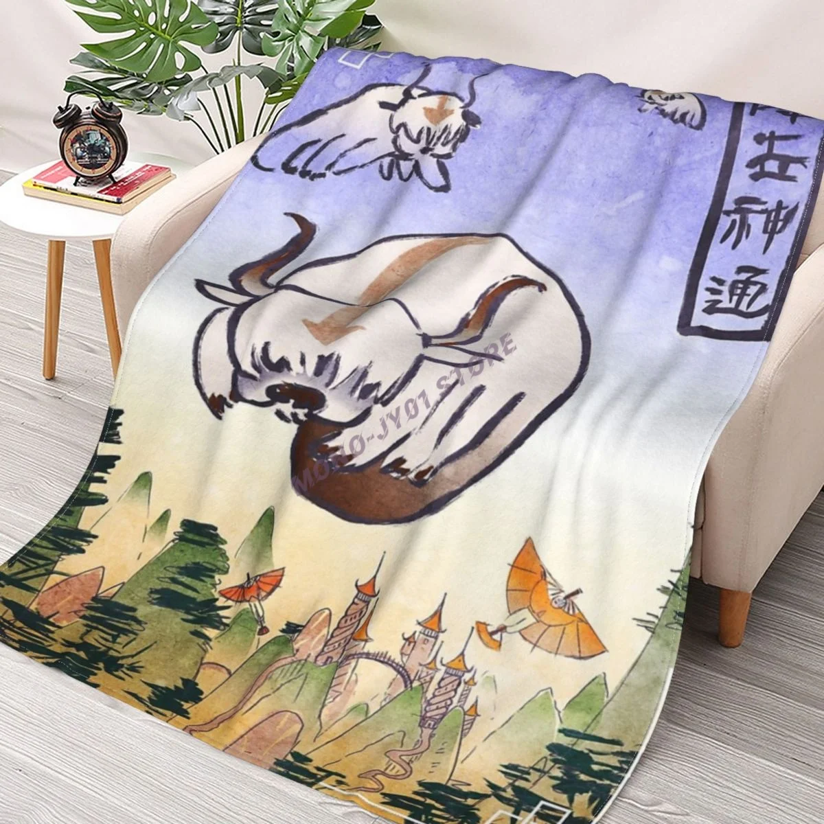 

Appa- The Last Airbender Throw Blanket Sherpa Blanket cover Bedding soft Blankets