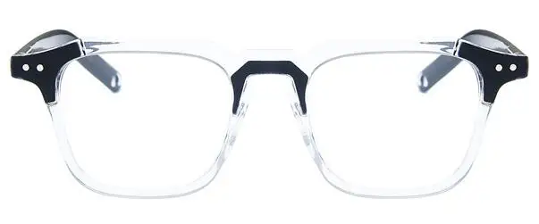 Anti Blue 2019l square Glasses Women Computer blue light blocking glasses Radiation Goggles Spectacles Eyeglasses Men - Цвет оправы: black clear