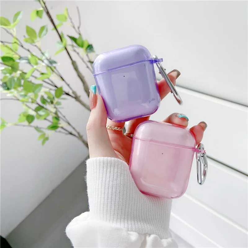 

Мягкий чехол Kjoew карамельных цветов для наушников Apple Airpods 2/1, противоударный защитный чехол для беспроводной гарнитуры Apple Airpods 2 1