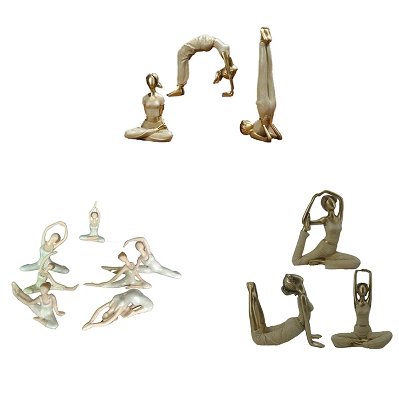 

Home Decoration Kawaii Yoga Figurine Girl's Dream Modern Resin Home Sculpture Dolls Resin Yoga Beauty Girls