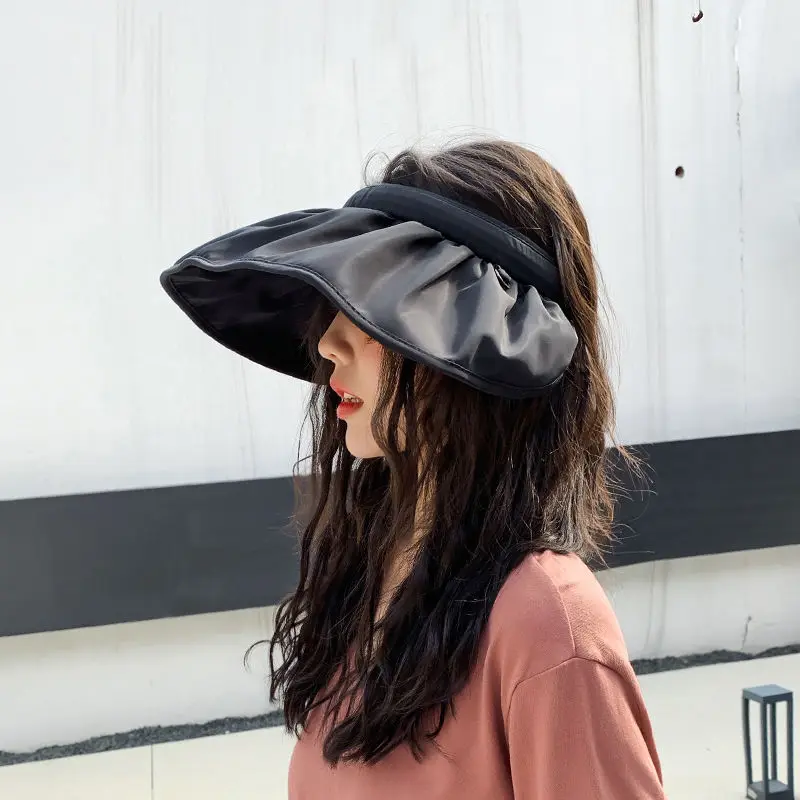 

Summer Hats for Women Empty Top Shell Shape Sun Hat Fashion Foldable Sunshade Sunscreen Sun Protection Beach Hat Ladies Hats