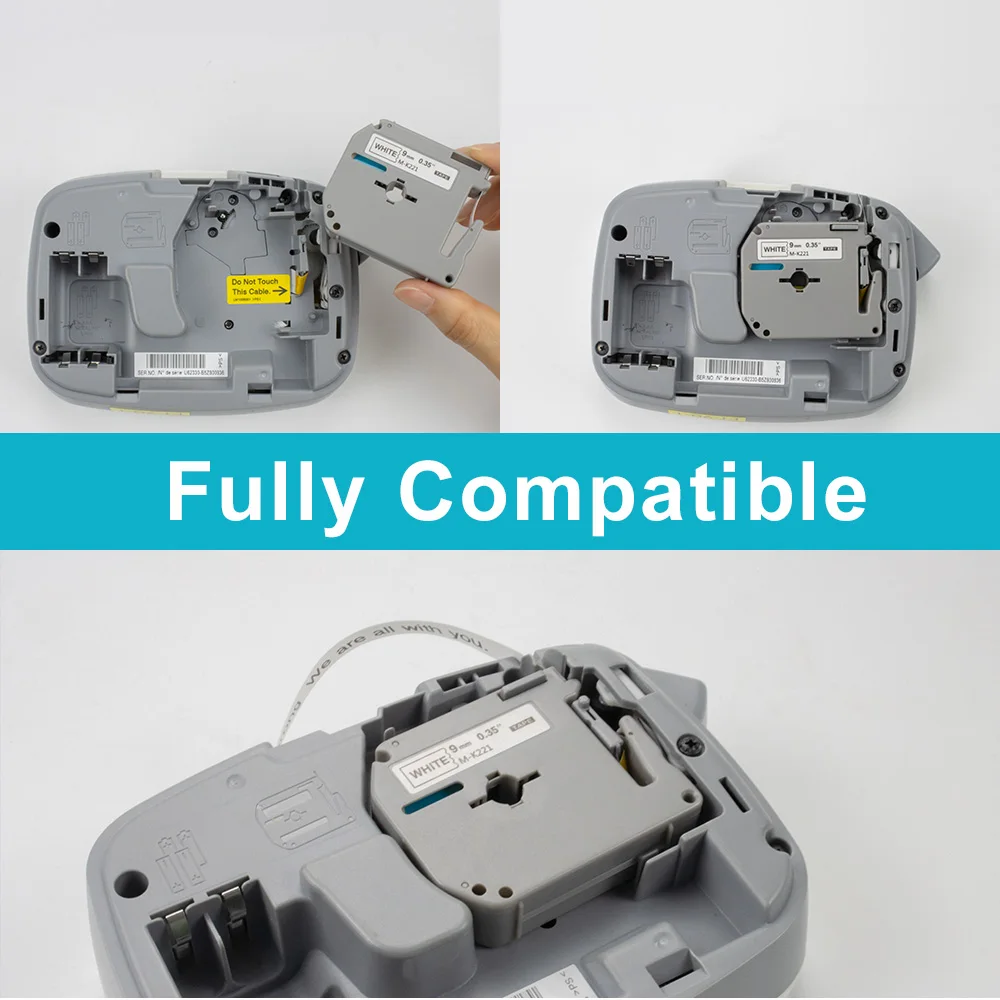 Topcolor Compatible Brother MK 121 M-K121 MK-121 Label Tape 9mm Black on Clear for P Touch Maker PT-100 PT-110 65 Printer | Компьютеры и