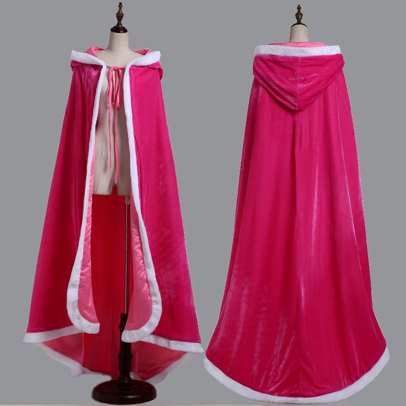 

Cartoon Movie Cosplay Princess Dress Costume Adult Women Rose Cape Fancy Halloween Role-playing Cloak