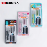 new fountain pen set full metal cute cartoon student stationery pens case gift school supplies 0 38mm nib
