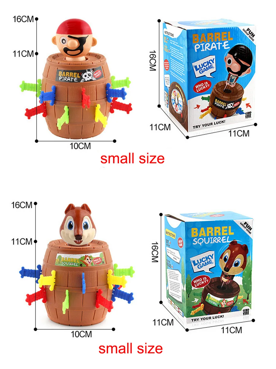 

Newest Kids Funny Gadget Big Size Pirate Barrel Game Toys for Children Lucky Stab Pop Up Toy