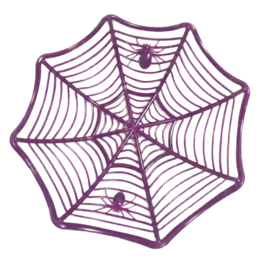 Паук Паутина фрукты конфеты пластиковая корзина для хранения Хэллоуин Декор