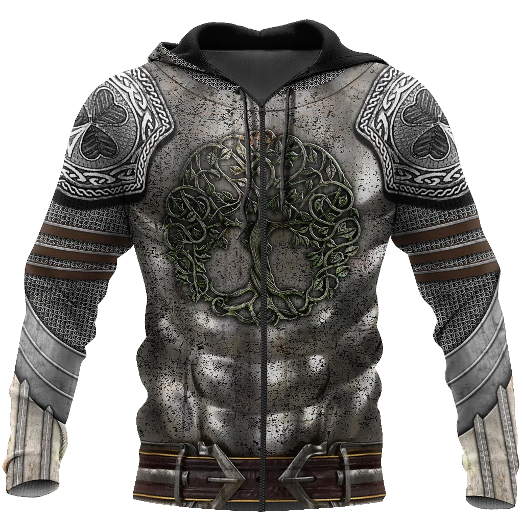 Толстовка мужская и женская с 3D-принтом кофта в стиле ирландской доспехи Рыцарь