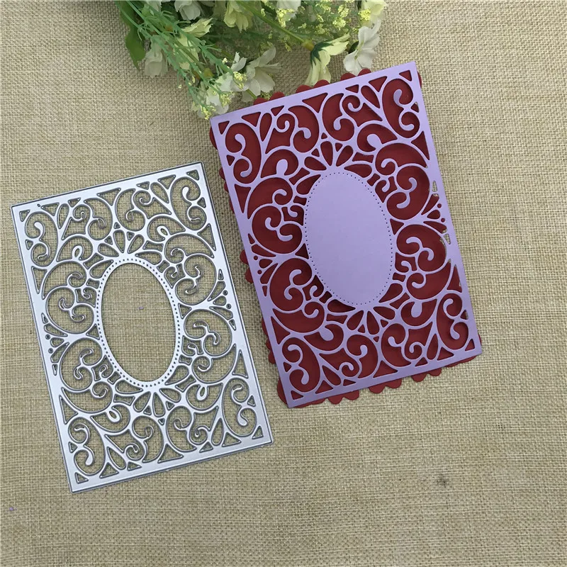 Цветы слой полые металлические прорезной трафарет для окраски DIY Скрапбукинг