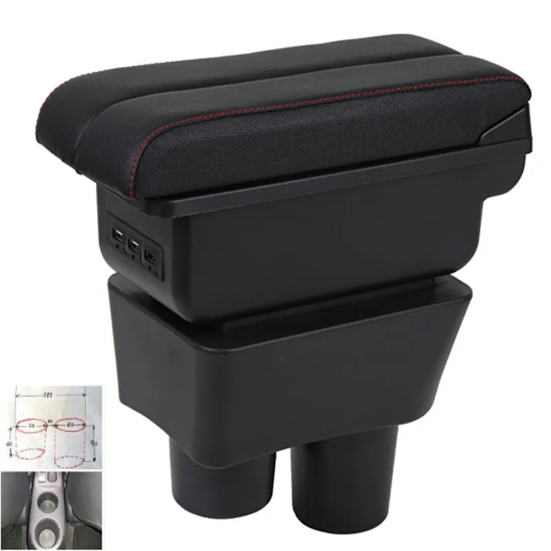Для Nissan Sunny Versa подлокотник коробка USB зарядка повышает двойной слой|Подлокотники|