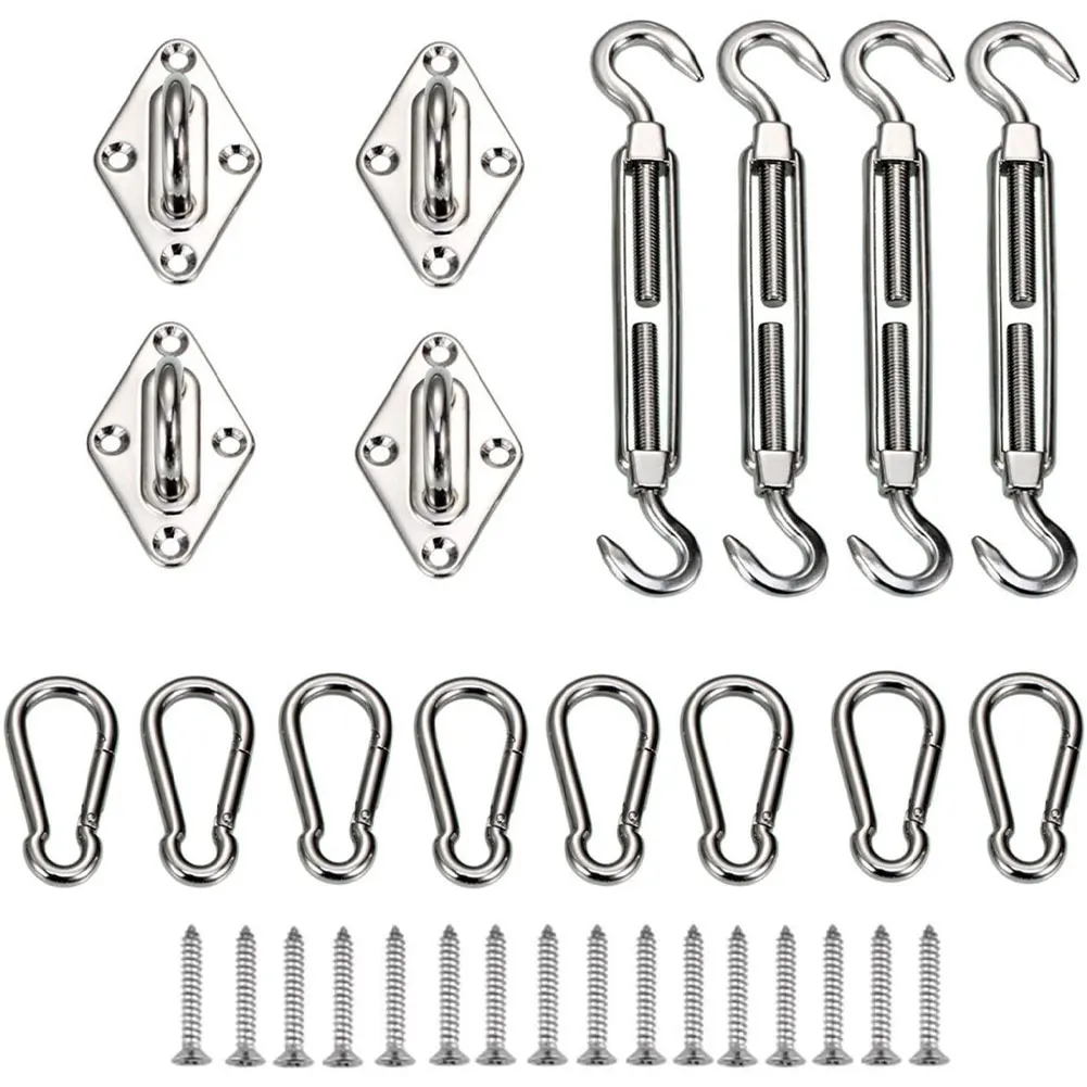 

Hot Sell Awning Accessories Sunshade Sail Stainless Steel Kit Sunshade Sail Fixing Kit For Garden Sunshade Sail Fixing Accessory