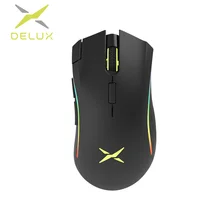 Delux M625PLUS Wireless Ergonomic Gaming Mouse Dual Mode PMW3335 16000DPI RGB Mice 7 Progammable Buttons For Computer Gamer