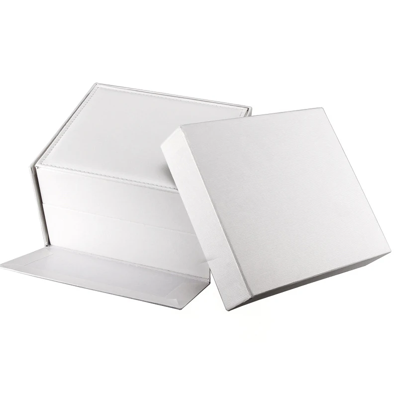 Искусственная кожа флип часы коробка Белый Портативный ящик для хранения