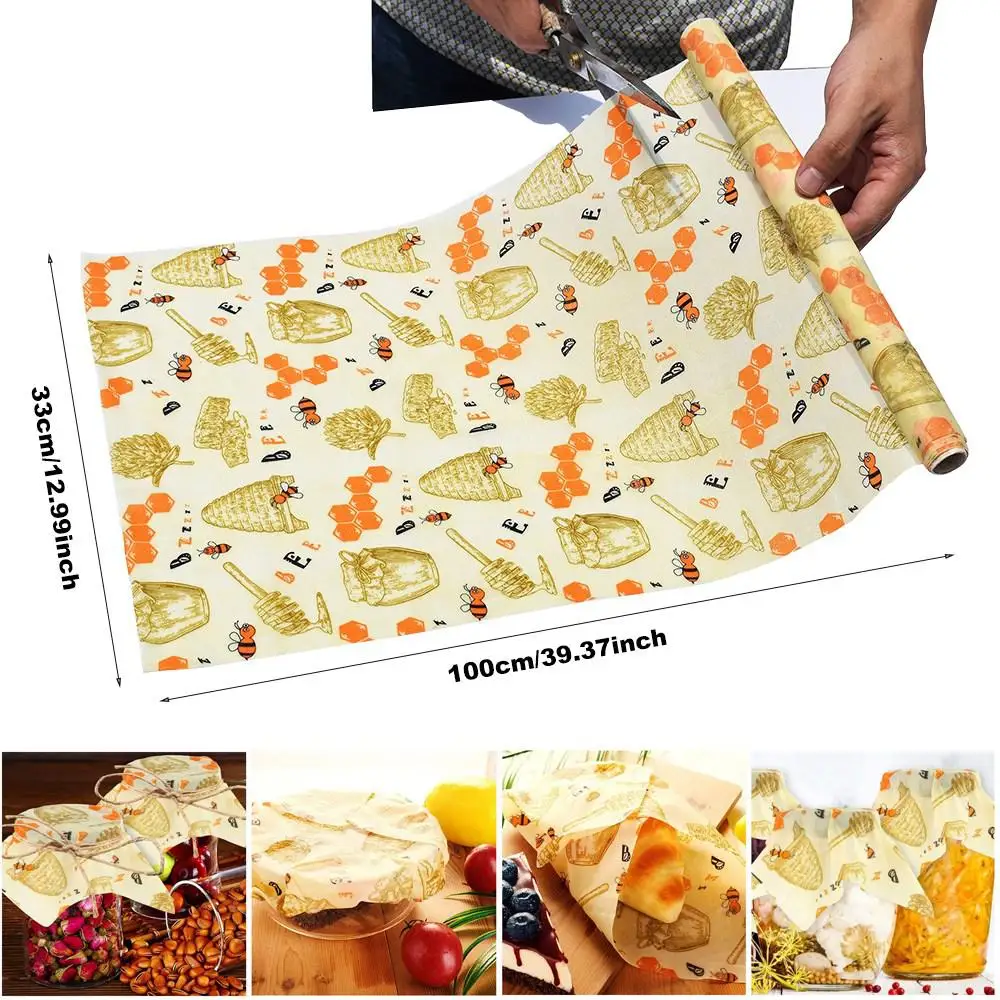 Многоразовая упаковка из пчелиного воска 1 рулон уплотнение нулевых отходов