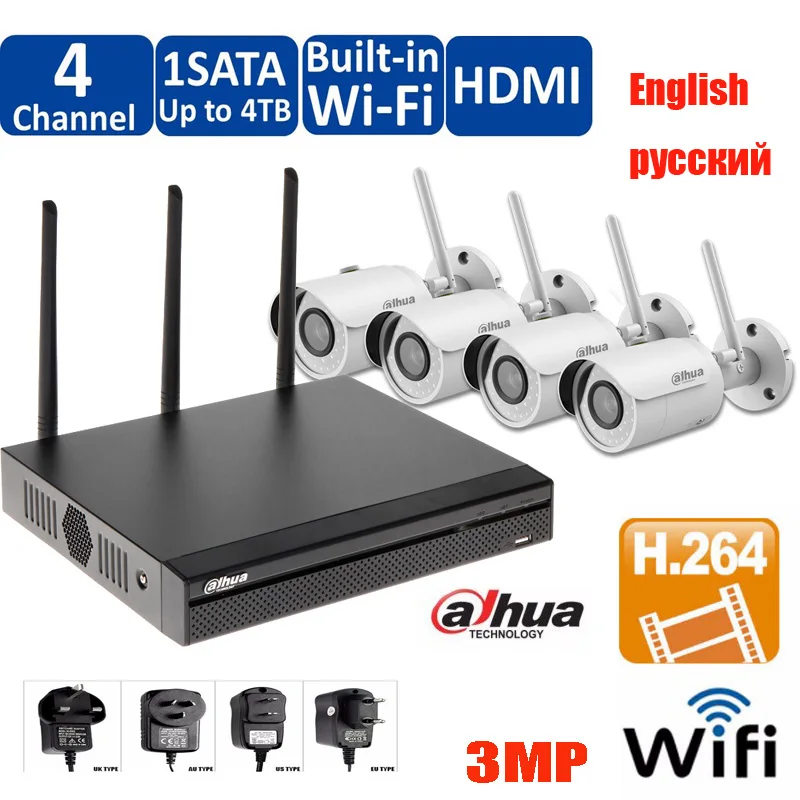 dahua wifi ip-камера система HD 3MP камера IP беспроводная ИК ночного видения Водонепроницаемая wi-fi-камера для использования на улице ipc-hfw1320s-w