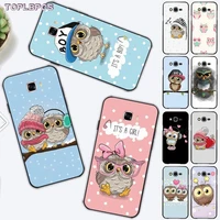 toplbpcs baby cute owl lover cartoon soft black phone case for samsung j6 j7 j2 j5 prime j4 j7 j8 2016 2017 2018 duo core neo