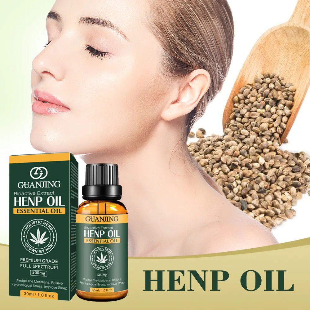 

Organic hemp oil, bioactive hemp seed extract, drops can relieve pain, reduce anxiety, and improve sleep, 30 ml
