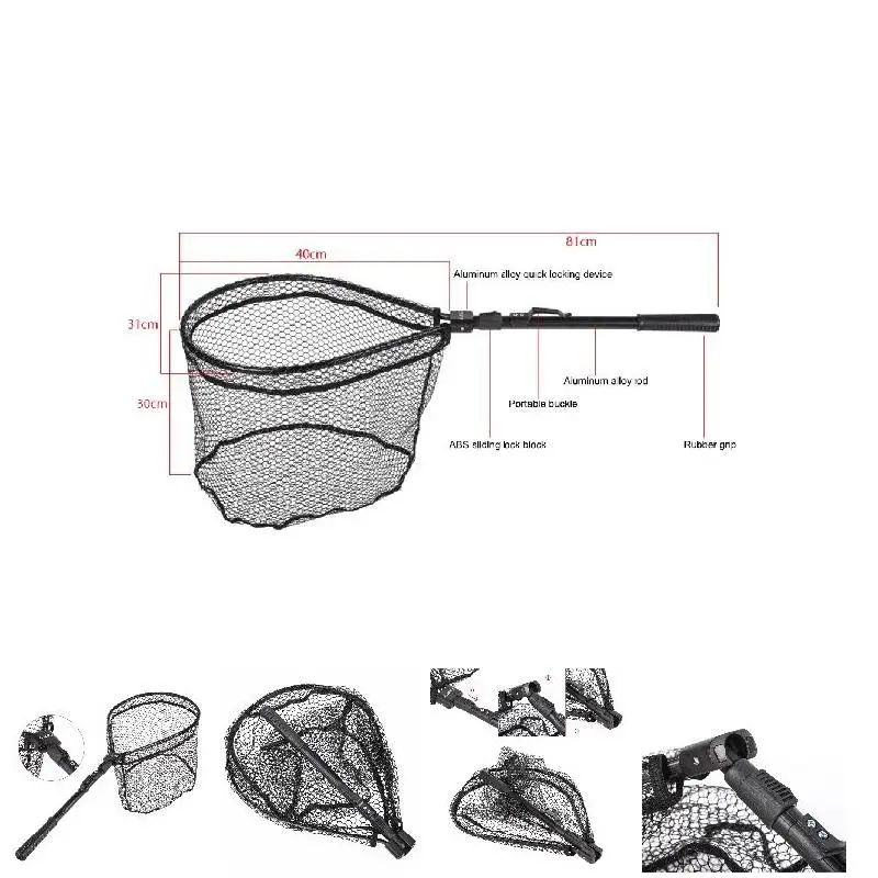 Складная рыболовная сеть из алюминиевого сплава складная нейлоновая сетка