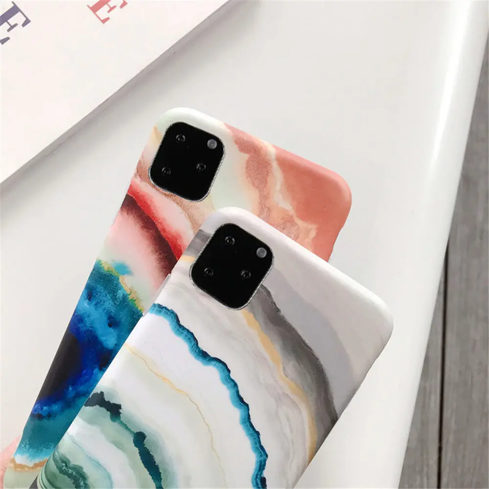 Lovebay цветной мраморный чехол для iPhone 11 Pro Max 7 8 6 6s Plus X XR XS Max 11 матовые телефонные чехлы мягкая IMD Силиконовая задняя крышка