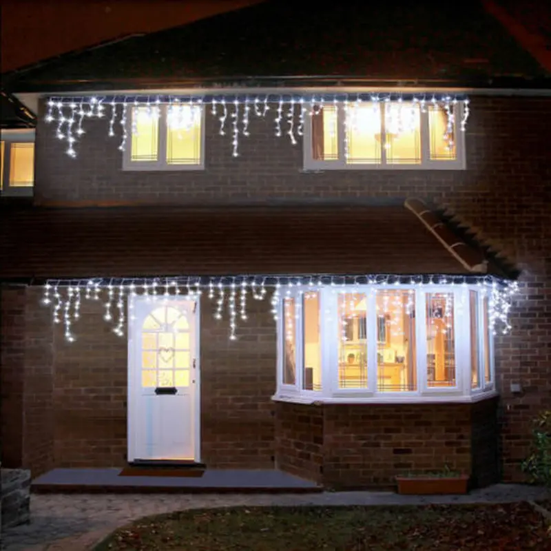 2020 Новогодняя светодиодный ная Гирлянда занавеска на окно Рождественские огни 4