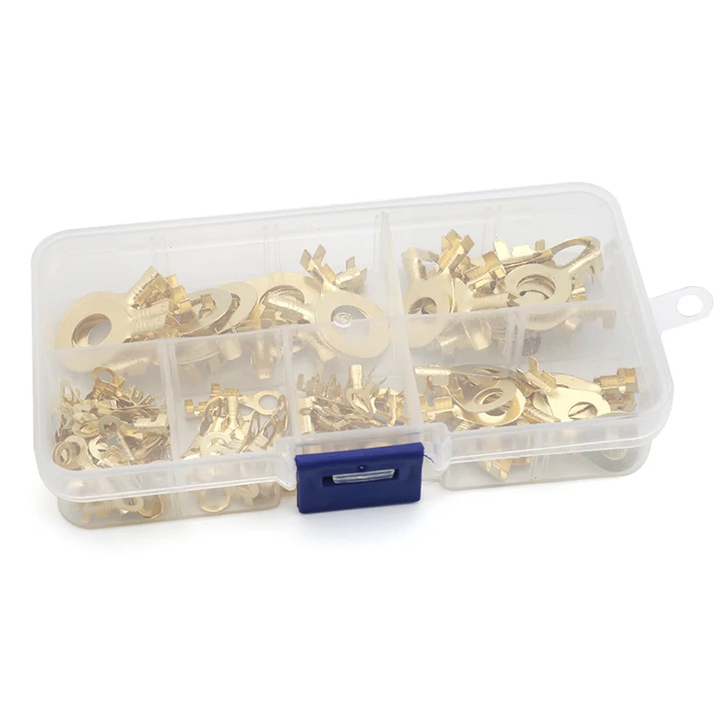 150 шт./компл. золотые клеммы кольцевого типа латунные неизолированные обжимные