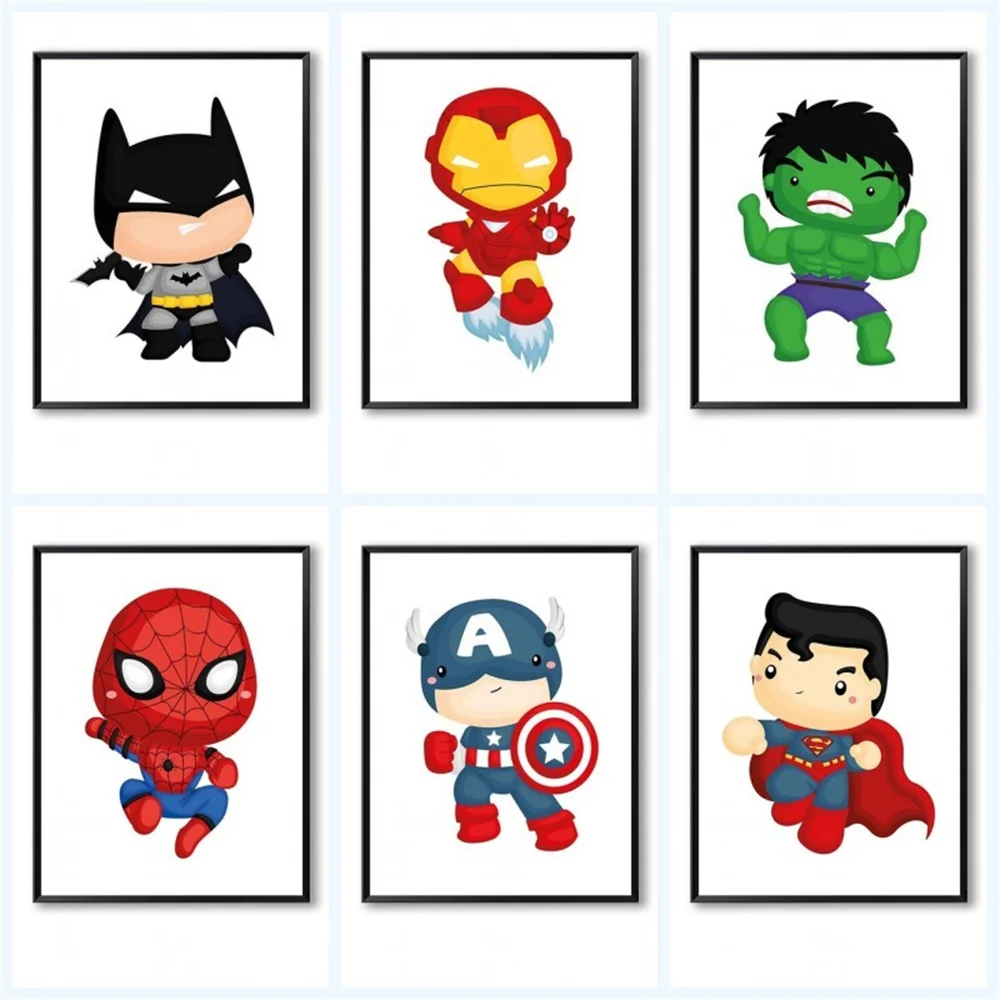 

Disney Cartoon Marvel Avengers Superhero Iron Man 5D Hand Embroidery Diamond Painting Cross Stitch Gift Children Boy Room