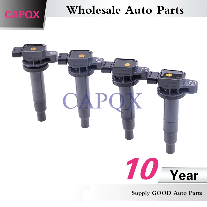 Катушка зажигания CAPQX 4 шт. OEM:90919 02239 90919 02262 для Celica Corolla Matrix MR2 AXIO AYGO RAV4 RUNX YARIS 1999 2010|coil